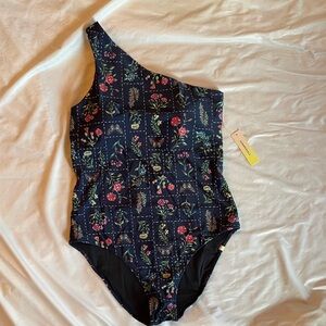 SummerSalt Sidestroke Floral One-Shoulder Swimsuit